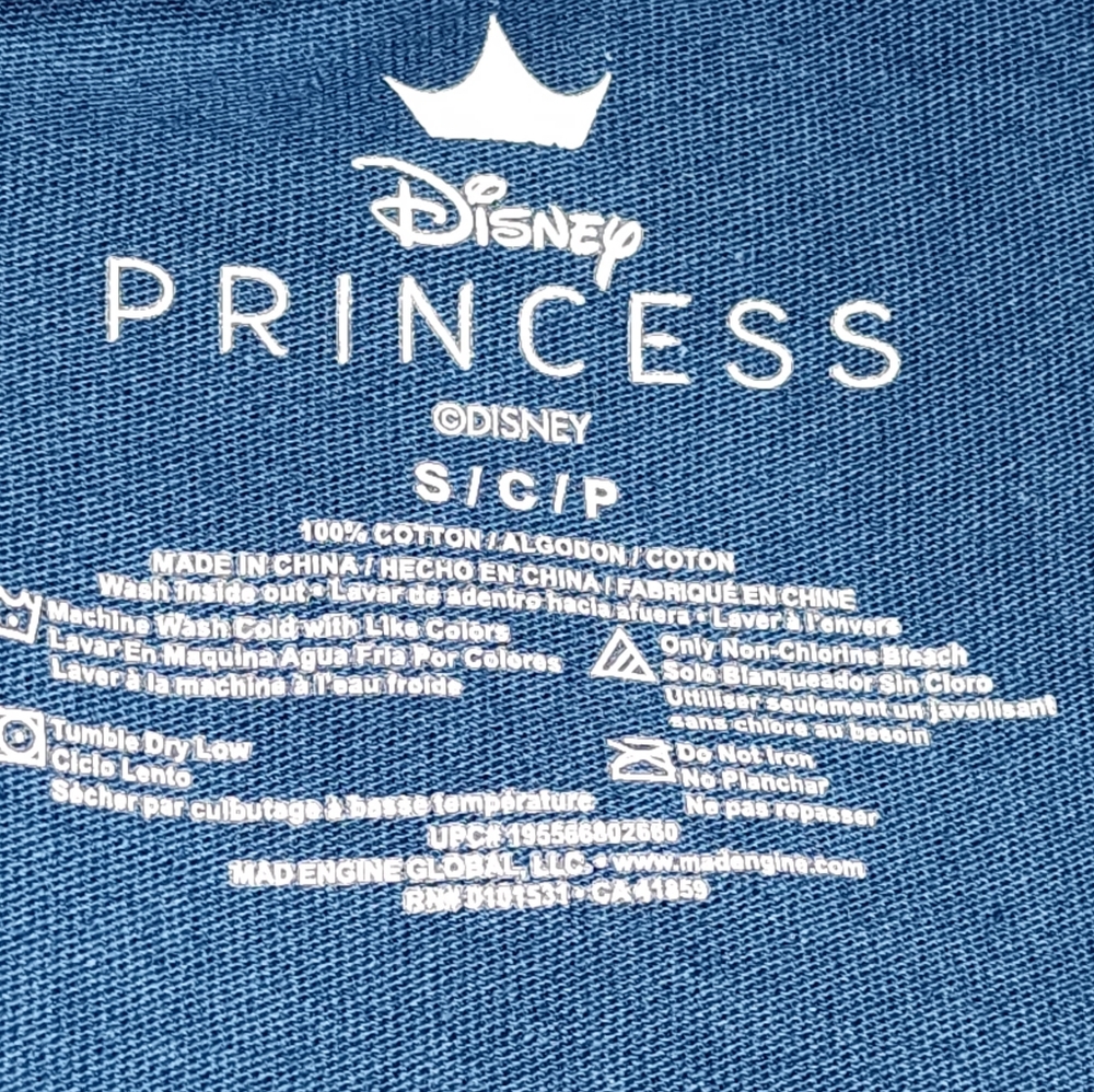 Disney Princess The Little Mermaid Juniors Vintage Style Cropped Graphic Tee S - Picture 6 of 8